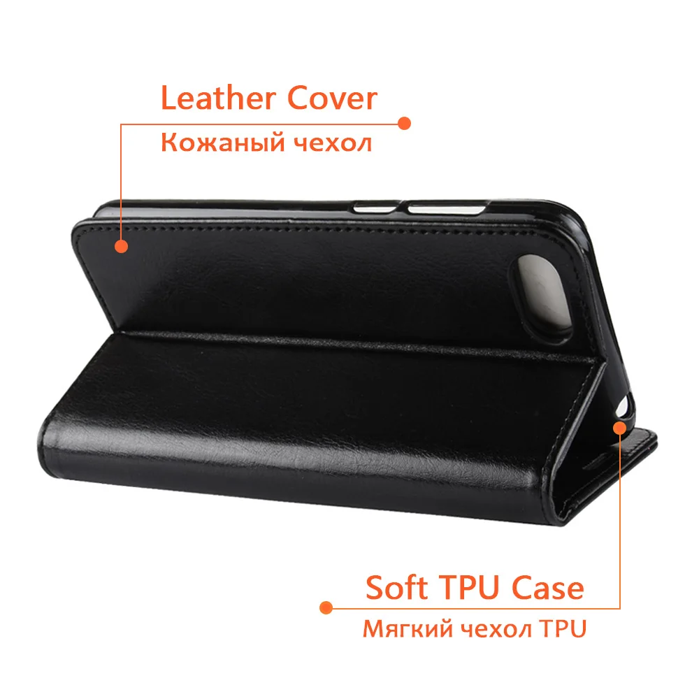 KHW2065_5_Wallet Leather Case for Huawei Honor 7A DUA-L22 5.45 Russia Version Phone Cover Case for Honor 7A Pro with Card Slot and stand