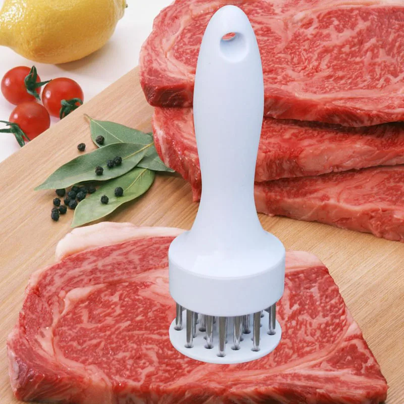 Домашняя кухня свежий стейк Мясо Tenderizer 24 иголки из нержавеющей стали щипцы инструмент