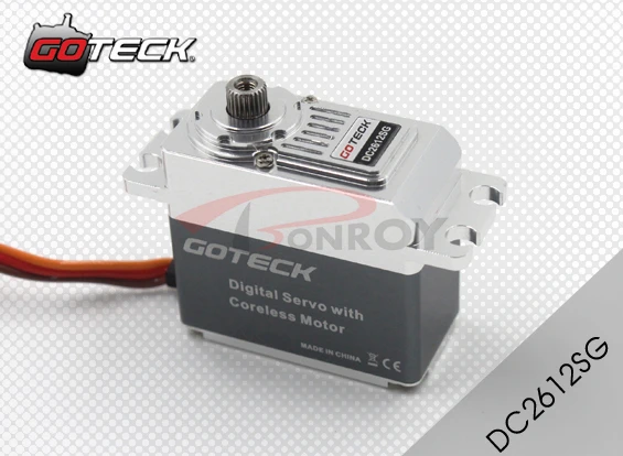 

Goteck DC2612S digital coreless High-end Standard Servo motor with high torque 10/12kg-cm for Car model/Aircraft