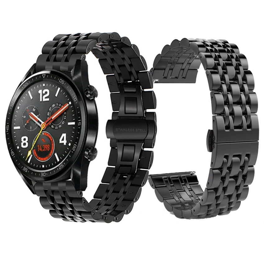 Металлический ремешок для часов из нержавеющей стали для huawei Watch GT Honor Watch Magic Band huawei gt Active 46 мм ремешок на запястье 22 мм Quick releas