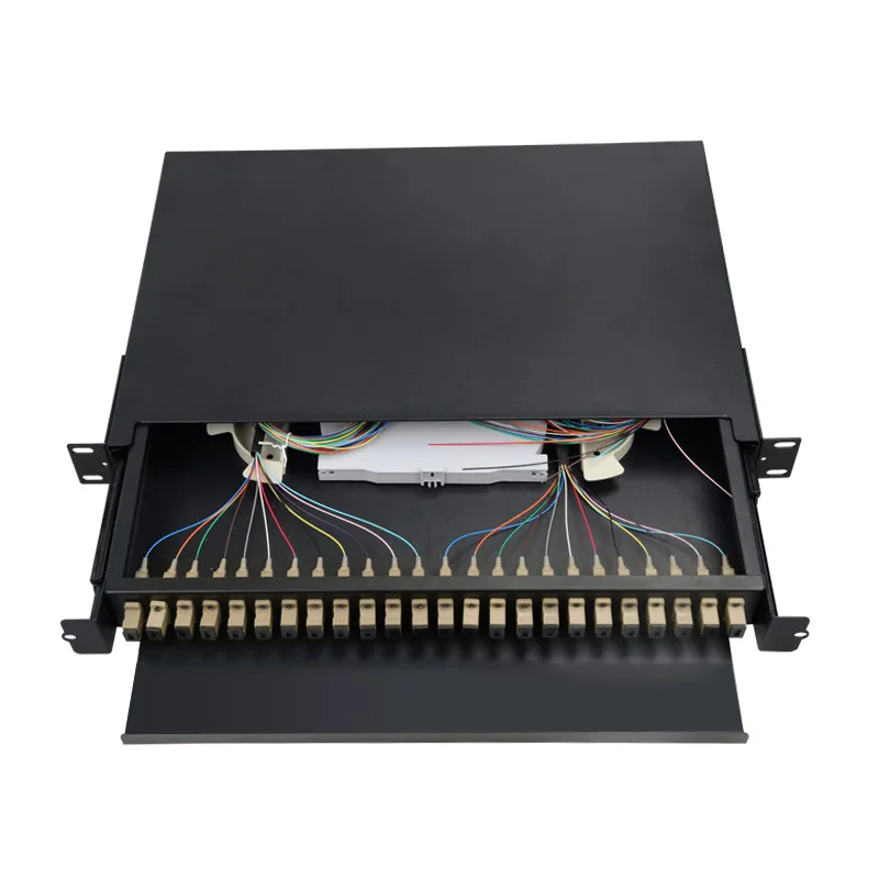 

Drawer type Fiber optic terminal box 24 core Desktop SC UPC Multimode with adapter pigtail 24 Ports Fiber optical Patch Panel