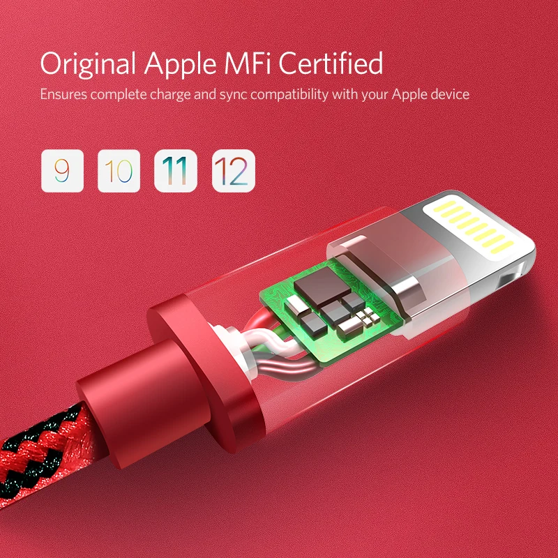 Ugreen ل كابل iPhone البرق إلى كابل يو اس بي ل فون 8 Xs ماكس XR 7 سريع كابل شحن الهاتف المحمول كابل شاحن يو اس بي الحبل