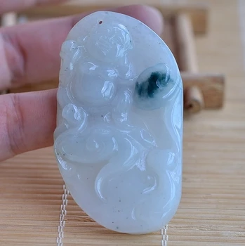 

Exquisite natural jade Maitreya Buddha pendant e31#