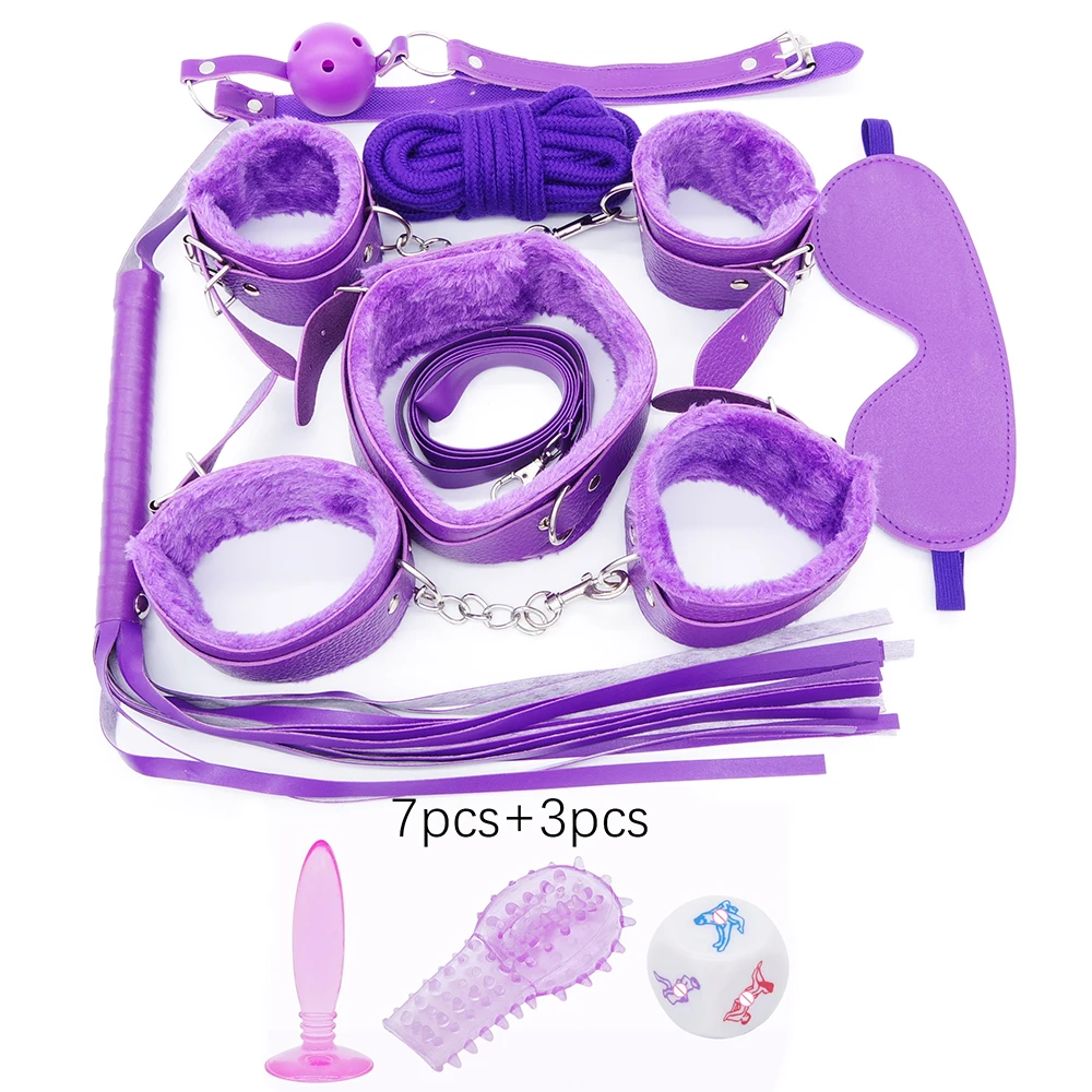 Najtaniej DOMI gorąca sprzedaż 10 sztuk zestaw PU skóra dorosłych gry erotyczne bdsm zabawki kobiety fetysz Bondage Sex zabawki