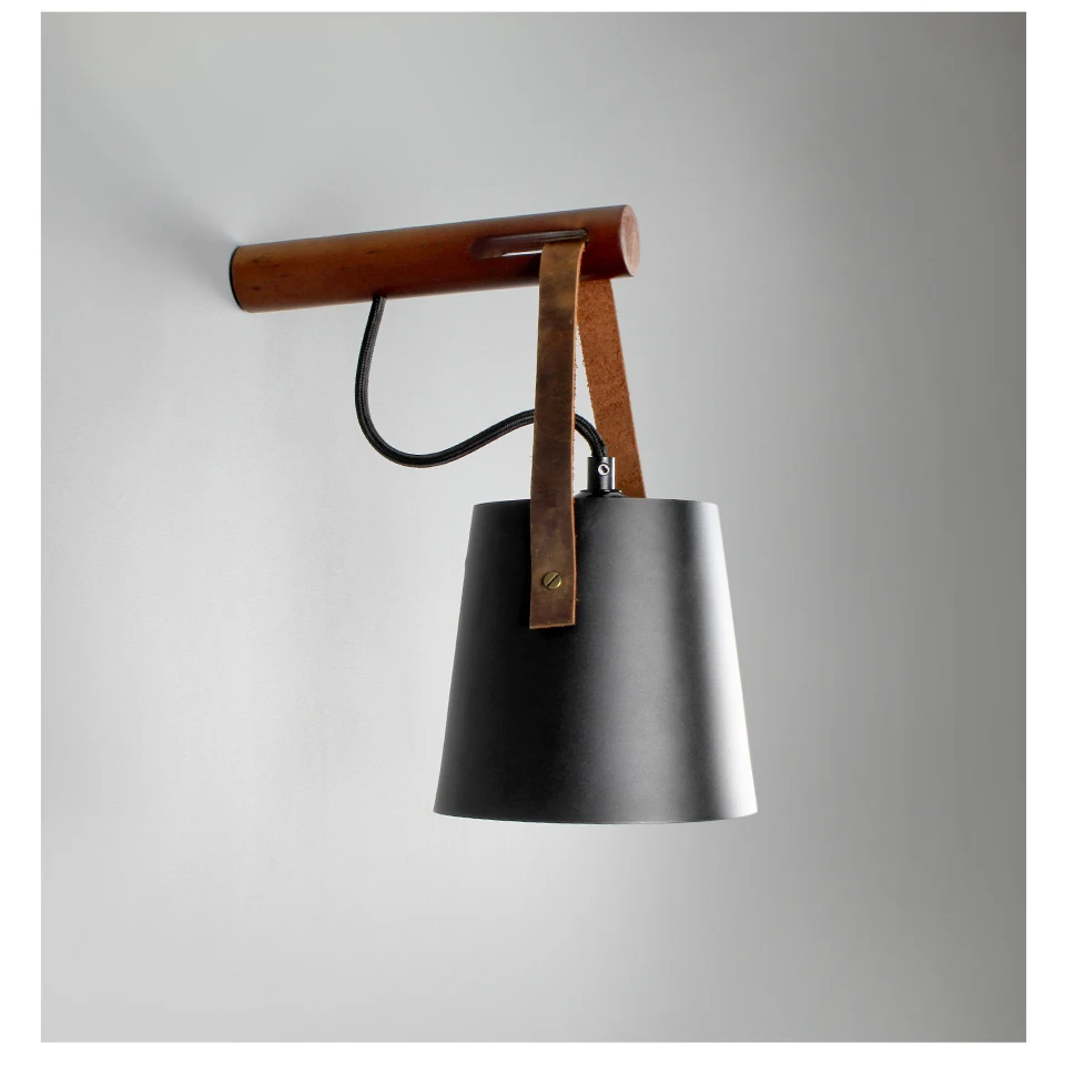 Новая Скандинавская Светодиодная E27 деревянная настенная лампа для чтения в спальне прикроватная креативная Гостиная прохода лестница лампа зеркальные фары
