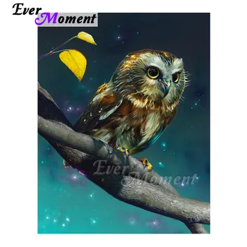

Ever Moment Diamond Painting Owl Branch Mosaic Decoration Home Full Square Drill Diamond Embroidery Cross Stitch Handmade 3F1241