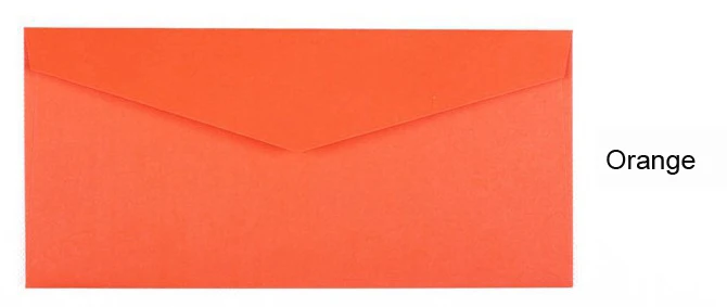 Цветные конверты 11 цветной бумажный конверт, банковская карта/Членский конверт 100 шт/партия - Цвет: Оранжевый