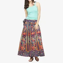 Jessingshow Boho женские юбки Повседневные винтажные цыганские Длинные Макси Полная пляжная юбка для лета длинные юбки от солнца