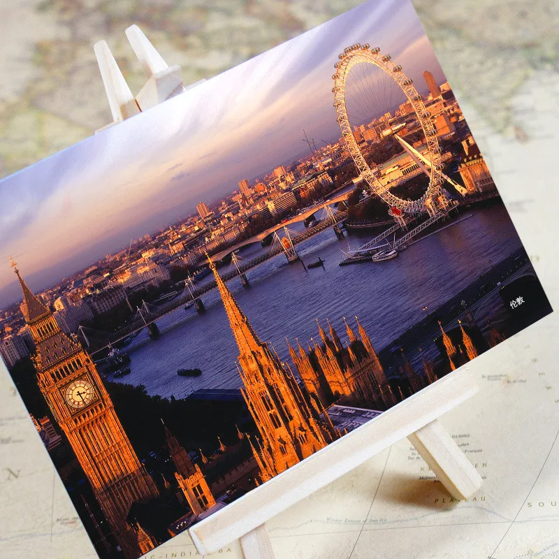 6Pcs/Set &quotCharming City Series - London" Urban landscape Postcard /Greeting Card/Birthday Card/Christmas gifts | Канцтовары для