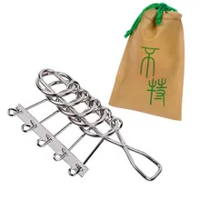 Китайский кольцо IQ металлические Провода Паззлы для детей/взрослых, классический Логические Паззлы Игры развивающие Игрушечные лошадки для детей 2 комплекта