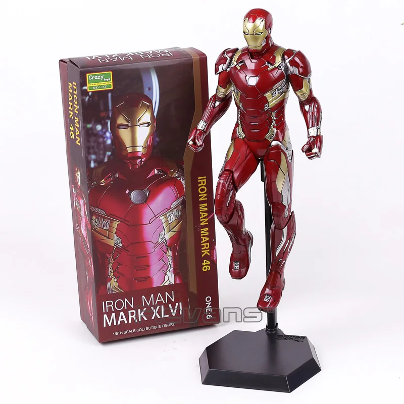 

Crazy Toys Iron Man MARK XLVI MK 46 1/6 Scale PVC Painted Figure Collectible Model Toy