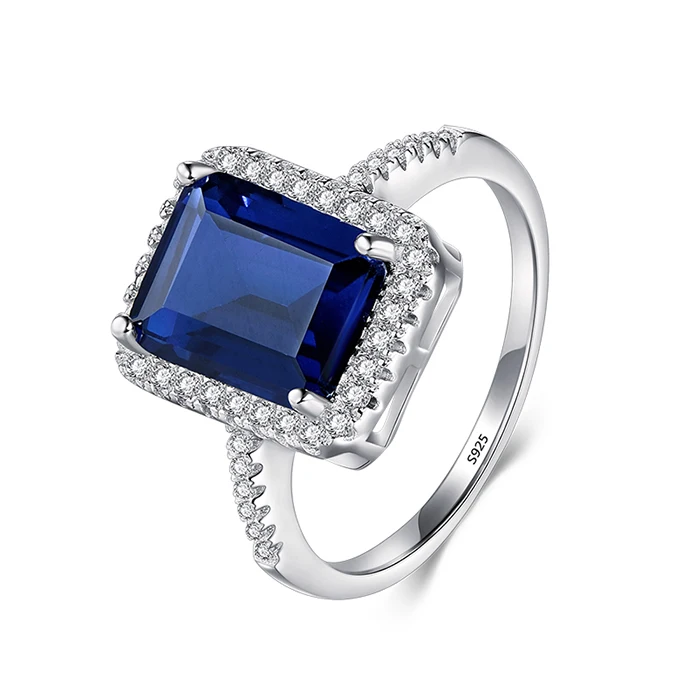 Modian, дизайнерское, модное, настоящее, 925 пробы, серебряное, зеленое, специальная огранка, кольцо на палец, циркония, ювелирное изделие, обручальные кольца для женщин - Цвет основного камня: Синий