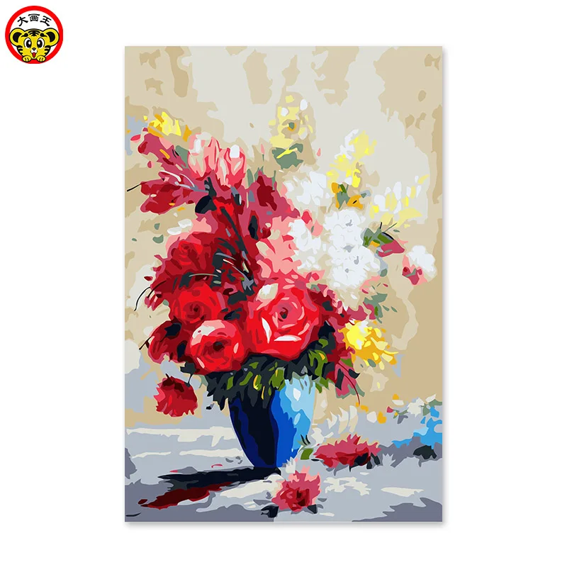 Цифровая живопись Автопортрет роспись Декоративная картина пейзаж роспись ручной работы подарок цветы живопись по номерам