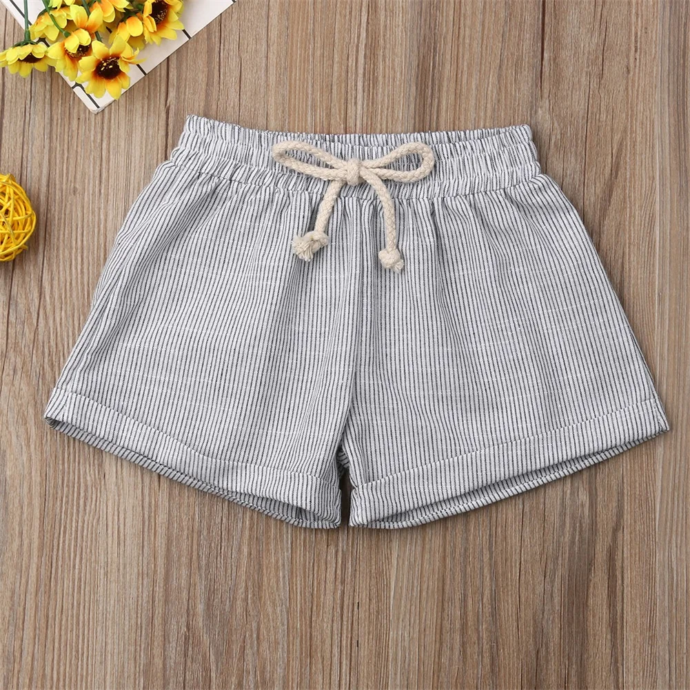 Однотонные хлопчатобумажные шорты для маленьких мальчиков и девочек детские летние шаровары короткие брюки