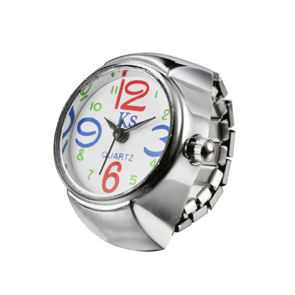 

New Ladies Finge Ring Watch Quartz Stainless Steel Elastic Watches for Men Women Girl Clock Silver Wholesale Gift