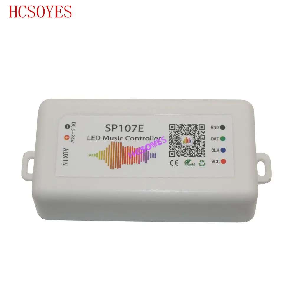 SP107E WI-FI Bluetooth пикселей IC SPI музыкальный светодиодный пульт управления с помощью приложения для телефона для WS2812 SK6812 SK9822 RGBW APA102 LPD8806 полосы DC5-24V