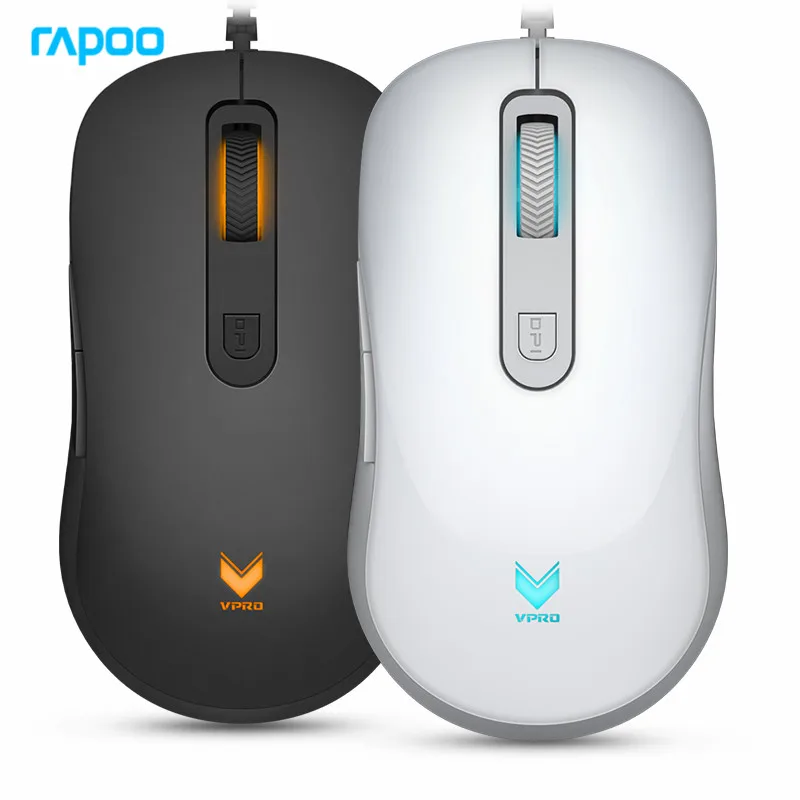 Rapoo V16 2000 Точек на дюйм светодиодный оптическая профессиональная Проводная игровая мышь USB 6 кнопок компьютерная Мышь кабель Мышь геймерская мышь