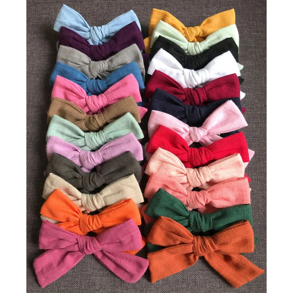 fabric bow 4 inch greyground