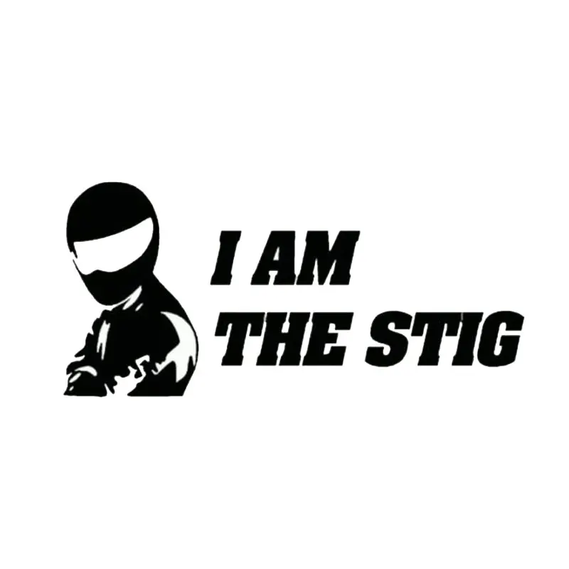 

13cm*6cm Car Styling I Am The Stig Alien Funny Cartoon Car Stickers Accessories C5-0719