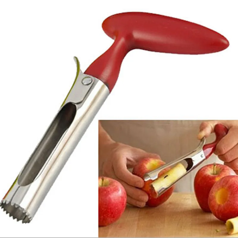 

1PCS High Quality Core Remover Fruit Vegetables Pear Corer Easy Twist Stainless Steel Kitchen Tool Gadget Fruit Seeder