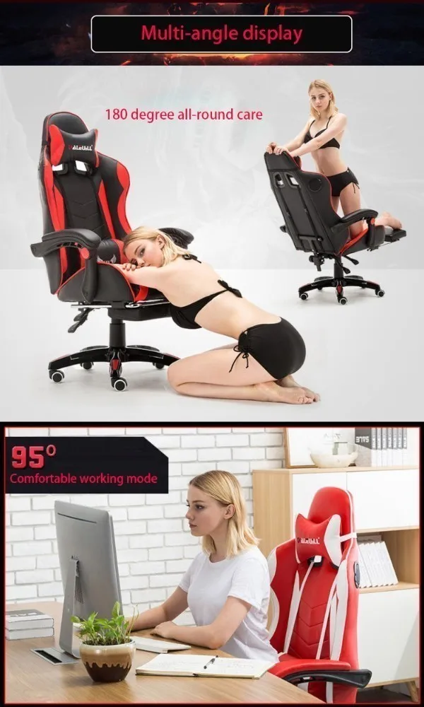 Высокое качество D-1 Live Gaming Silla Gamer Poltrona Esports кресло из искусственной кожи с подставкой для ног может лежать офисная мебель