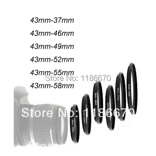 Бесплатная доставка 6 шт. 43mm 37mm 46mm 49mm 52mm 55mm 58mm 43 37 46 49 52 55 58 мм металлическое