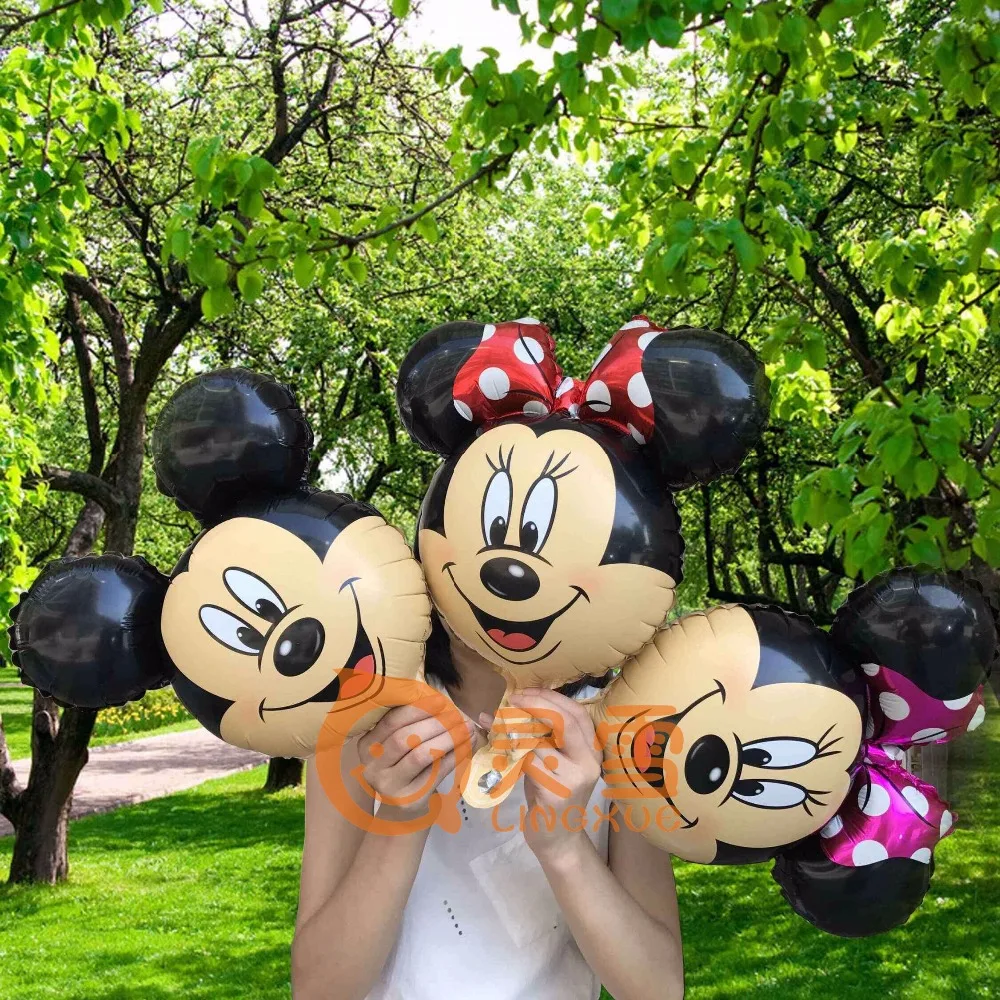 10pcs lot mini Minnie Mickey mouse head balloon Birthday Party Wedding baby shower decorations children s