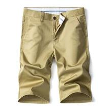 Летняя мужская одежда, Брендовые однотонные хлопковые повседневные мужские шорты, модные шорты, мужские облегающие короткие штаны, большие размеры 28-42, Homme