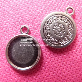 

free ship! 50pcs 14mm pad pendant cabochon tray/accessories