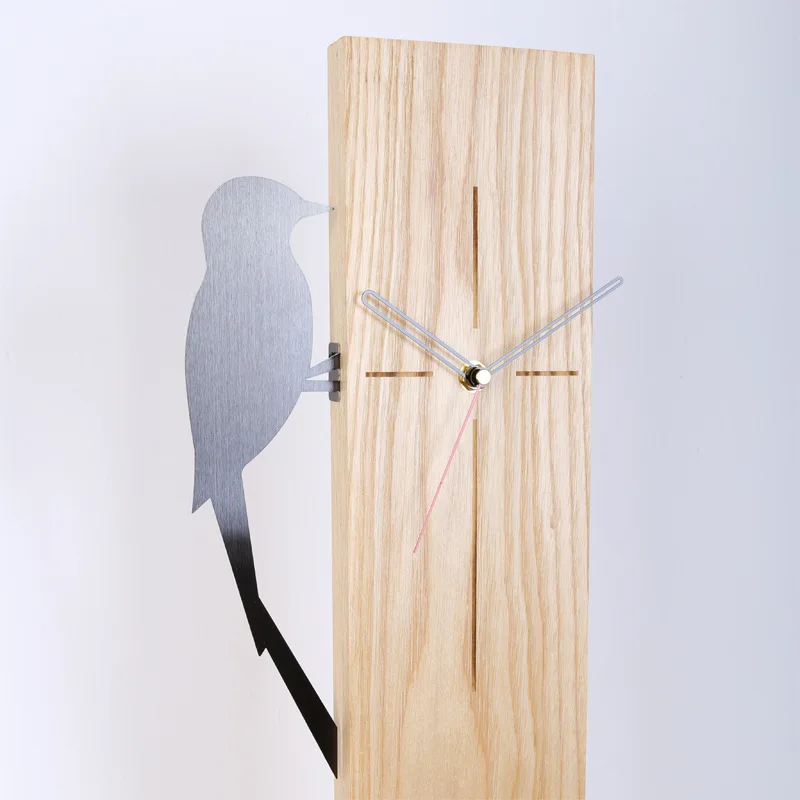 

Living Room Rectangular Modern Minimalist Mute Wall Clocks Modern Design Fashion Creative Wood Hall Wall Clock