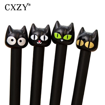 

CXZY cartoon ink Black cat gel pen ballpoint 0.5mm creative stationary kawaii cute korea japanese gift office school Kawai 1Z825