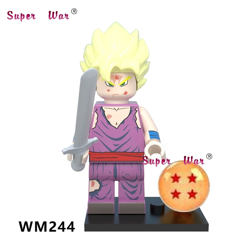 50 шт. строительные блоки Dragon Ball Z Аниме Мультфильм серии Сон Гоку Android 17 модели телебашни кирпичи для детей Детские игрушки - Цвет: WM244