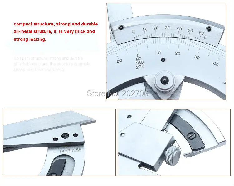320 градусов Универсальный конический транспортир угловой циферблат длина 150 мм