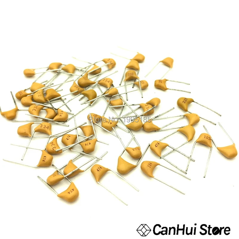

100 pcs 50 V monolithic keramische condensator 10PF ~ 10 UF 22PF 47NF 220NF 1NF 4.7 UF 1 UF 100NF 330NF 0.1 UF 102 104 105 106 1