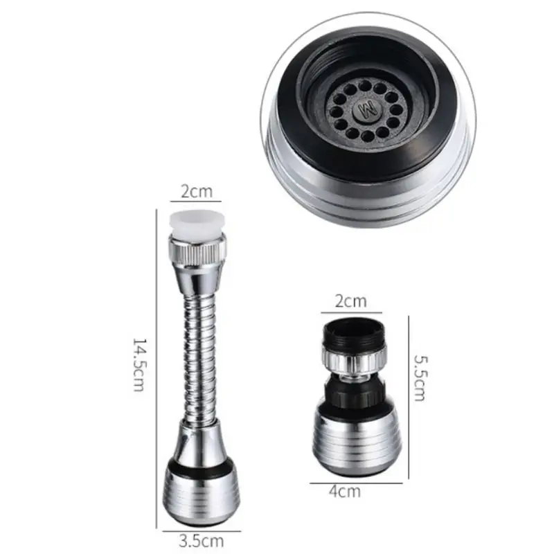 Kitchen Accessories 2 modes of 360 Swivel Saving Water Flexible Tap Faucet Extender For Taps-Bubbler and Spray, Extended Anti-sp