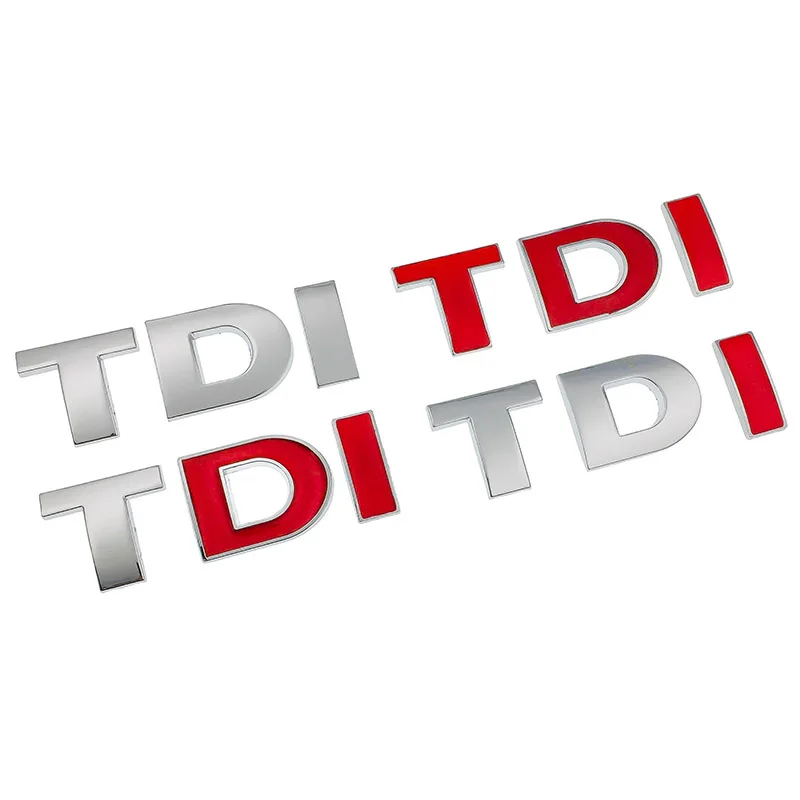 Автомобильный Стайлинг серебристо красный твердый логотип TDI значок эмблема