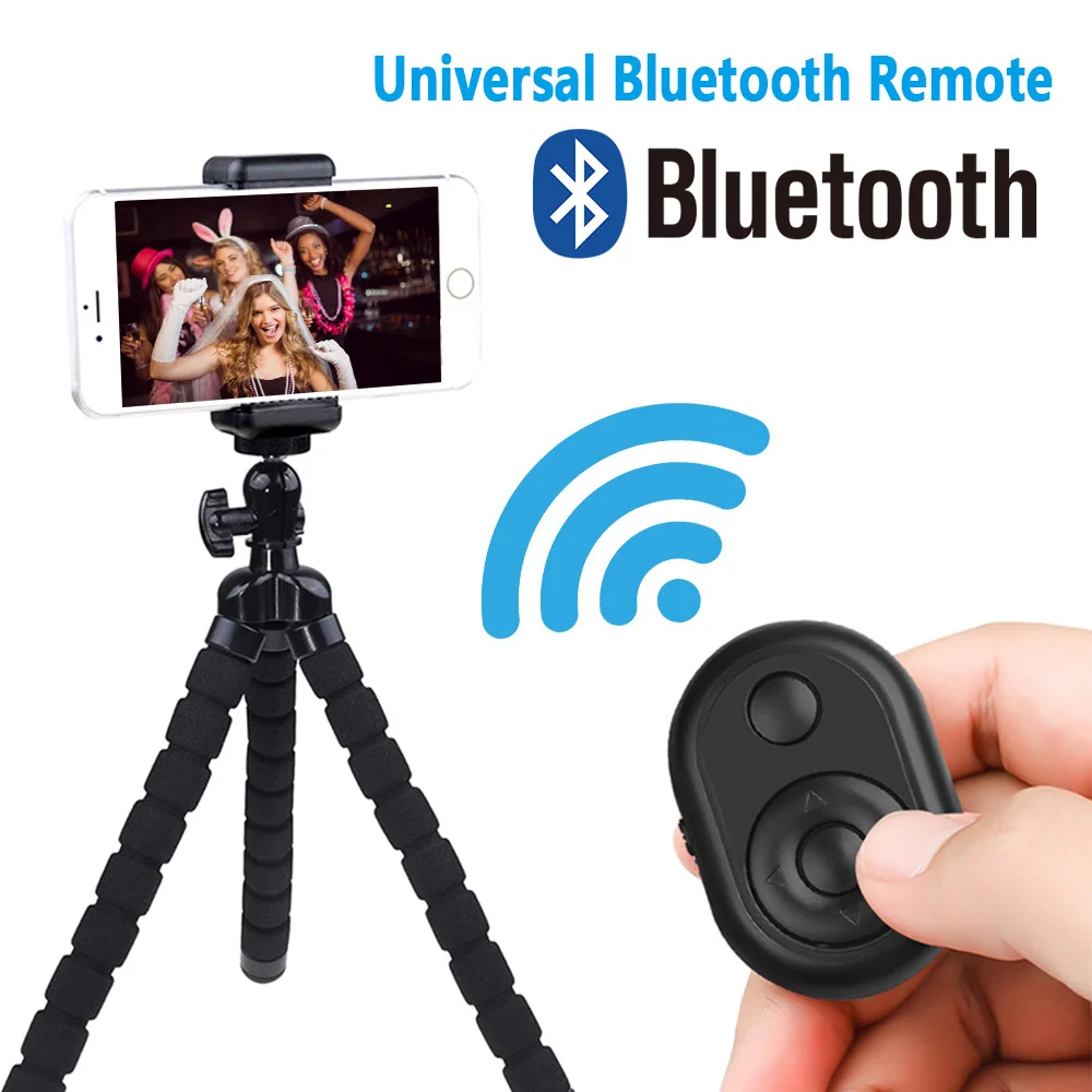 Bluetooth Remote Control Button Wireless Controller Self-Timer Camera Stick Shutter Release Phone Monopod Selfie For iOS Android