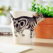 Madden! chinesische Kung Fu Tee-Set, Hand Bemalt Keramik Erste 3D Stereoskopischen Tier Tassen, becher Katze Modelle, freies Verschiffen
