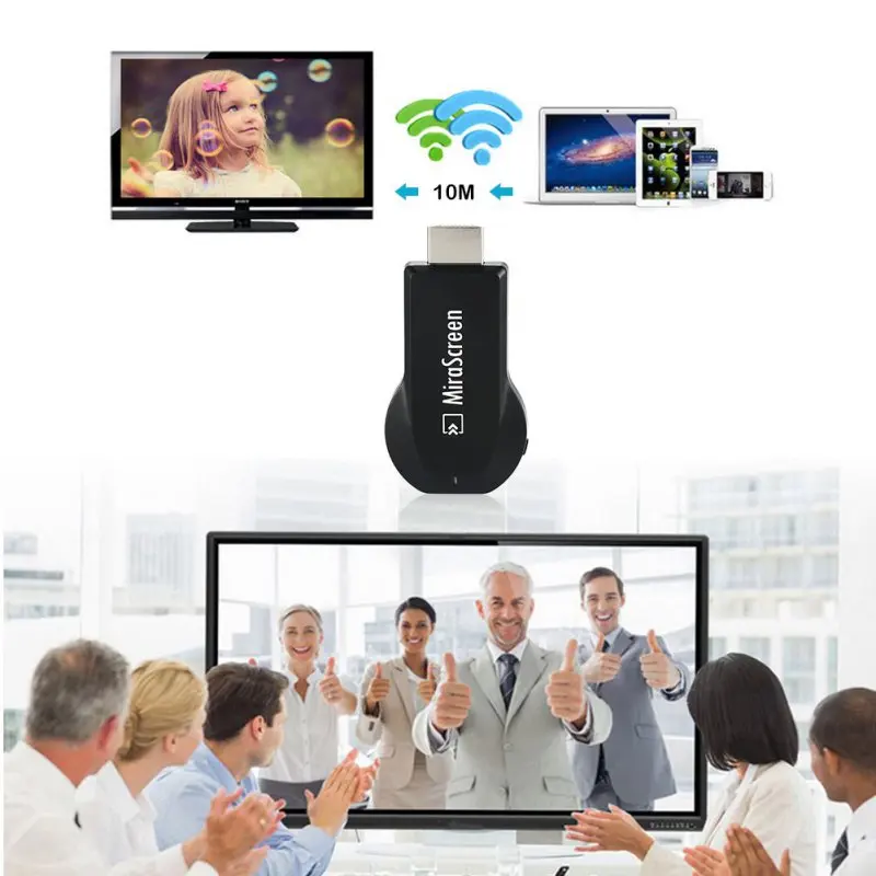 128MB HDMI TV Stick Dongle Mirascreen Wi-Fi Display Receiver DLNA Airplay Miracast Airmirroring Chromecast for Windows 10 OS