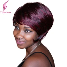 Yiyaobess 10 Dyujmov Sinteticheskie Pryamye Chernye Krasnye Korotkie Pariki Dlya Afroamerikanskih Zhenshin Naturalnye Volosy S Naklonnoj Chelkoj Kupit Nedorogo V Internet Magazine S Dostavkoj Sravnenie Cen Harakteristiki Foto