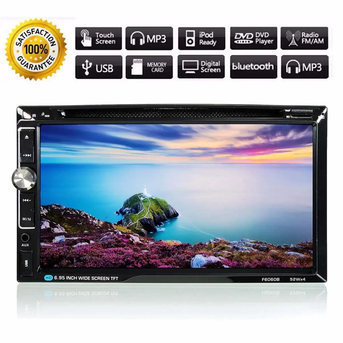 

2Din Car Radio 7" HD MP4 MP3 Player Touch Screen Digital Display bluetooth Multimedia FM Player Entertainment FM Aux Input Radio