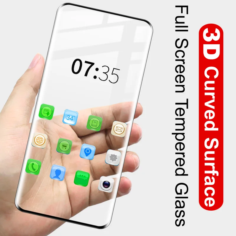 

Pro+ 3D Curved Version Sensitive Touch Full Coverage Tempered Glass for Oneplus 7 Pro By AB Glue Absord
