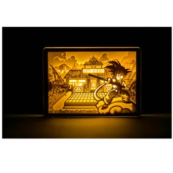 

Anime Dragon Ball Figure Acrylic Stereo Light Desk Lamp Sculpture Paper Remote Control Son Goku Toys Birthday Gift H66