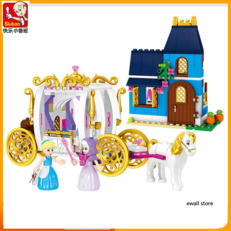 

392PCS Cinderella Princess Royal Carriage Building Blocks Princess Figures Friends Blocks Bricks Model Toys Girls Gift