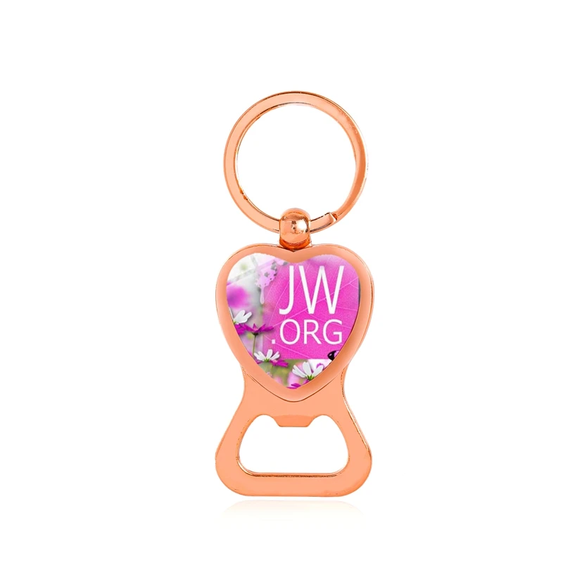 JW.ORG открывалка для бутылок в форме сердца кулон брелок JW стеклянный на цепочке