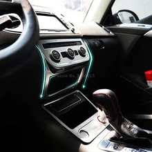 Для Volkswagen Tiguan 2012 2013 ABS матовый средний контрольный чехол, декоративная накладка, наклейка, внутренние автомобильные аксессуары