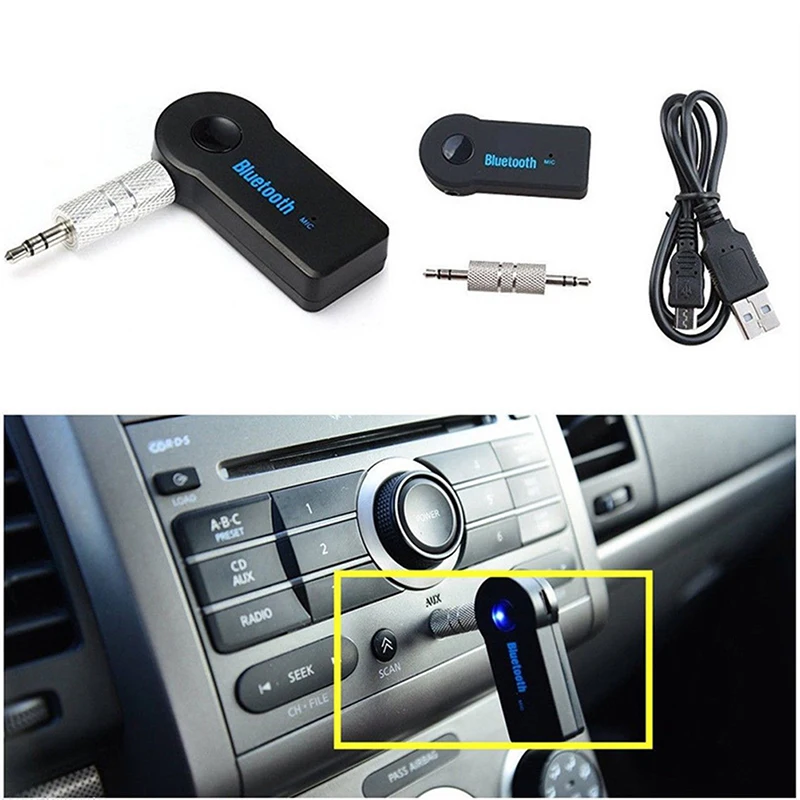 Беспроводной приемник Bluetooth адаптер Aux USB Nexia Bluetooth передатчик для аудио получения звонки Hands-free отложным воротником 3,5 динамики