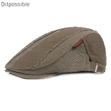 Ditpossible хлопоковый Берет Головные уборы для мужчин и женщин винтажные буквы плоские колпаки Casquette Gorras береты Мужская кепка