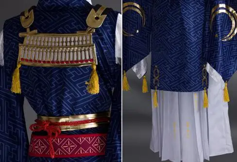 

Touken Ranbu Online Mikazuki Munechika cosplay Costume Warrior anime clothes Halloween Costumes for women Kimono Suit with Armor