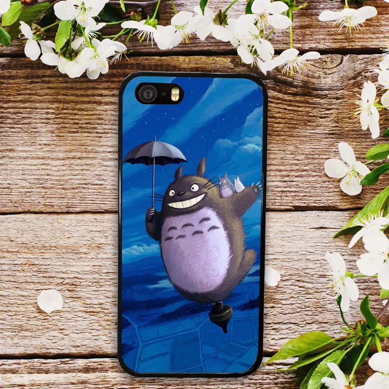 Мобильный твердый корпус для телефона пластиковый чехол для Iphone 4, 4S 5 5S SE 6 6 S 8 7 Plus X XR XS Max чехол с милой мультяшной добротой Тоторо